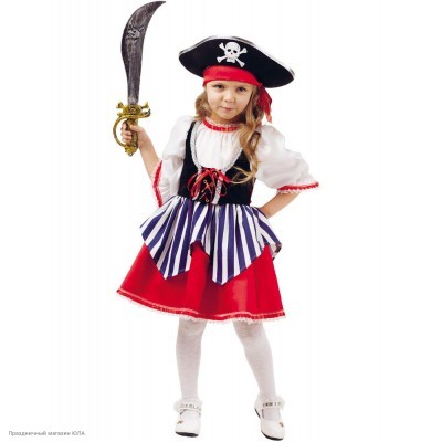 Костюм детский "Пиратка Сейди" р.34, 134 см 2005-34-134