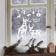Наклейки статические 33*50 см "Олени снежные" белые 6940001 Наклейки статические 33*50 см "Олени снежные" белые 6940001