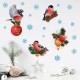 Наклейки декоративные "Снегири" цветные 21*25,5 см 7695952