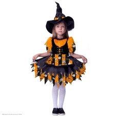Костюм детский "Ведьмочка Хэллоуин" р.30, 116 см Костюм детский "Ведьмочка Хэллоуин" р.30, 116 см