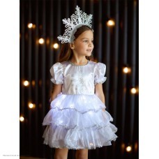 Костюм детский "Снежинка Аврора" р.26, 98 см