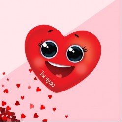 Открытка-валентинка "Ты чудо" сердце 7*6см