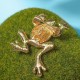 Брошь "Лягушка" (металл, стразы) 4*2,5 см 1489148