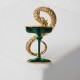 Брошь "Змея с чашей" (металл, эмаль) 4,5*2 см 5437985