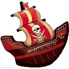 Шар фольга Пиратский корабль (коричневый) 73*69 см