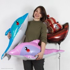 Шар фольга Пиратский корабль (коричневый) 73*69 см