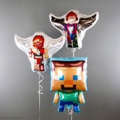 Шар фольга "Пиксели. Стив" 65*43 см