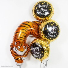 Шар фольга Дикий тигр 110*63 см