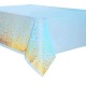 Скатерть "Конфетти" голубая-золотая 137*183 см, полисилк 6012110