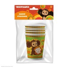 Стаканы "Чебурашка" 250 мл 6 шт, бумага
