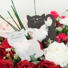 Топпер "Котик пушистик" чёрный (дерево) 7*30см