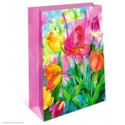 Пакет MS 18*22*10см "Цветы. Яркие тюльпаны"