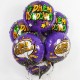 Шар фольга Круг "С Днём Рождения!" Ночной город 18"/45см 13351