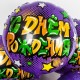 Шар фольга Круг "С Днём Рождения!" Граффити 18"/45см 13352