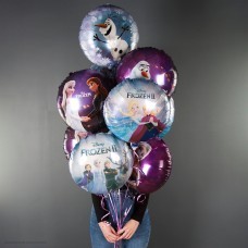 Шар фольга Круг "Холодное сердце-2" 2-сторонний 18"/45см Шар фольга Круг "Холодное сердце-2" 2-сторонний 18"/45см