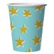 Стаканы "Звёздочки" бирюзовые 250 мл 6 шт, бумага 77447
