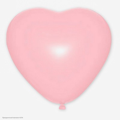Шар Сердце без рисунка PINK 15"/38см 36256