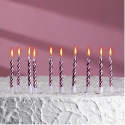 Свечи для торта "Металлик Розовые" 5 см (10 шт)