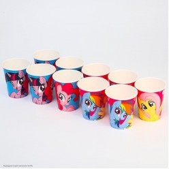 Стаканы "My Little Pony" 200 мл, 10 шт (бумага)