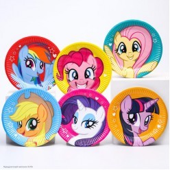 Тарелки "My Little Pony" 18 см 10 шт (бумага)