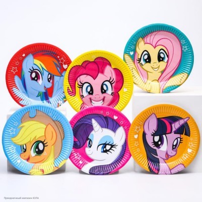 Тарелки "My Little Pony" 18 см 10 шт (бумага) 6629150
