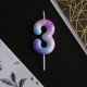 Свеча-цифра 3 Галактика, 7,5 см 6882428