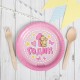 Тарелки "1 годик" Мишка, розовые 18 см, 6 шт (бумага) 2298378