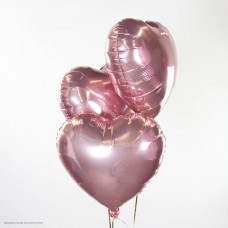 Шар фольга Сердце, Розовый 18"/45см