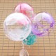 Шар Сфера Deco Bubble 18"/46см Белые перья, Кристалл 5514187