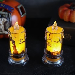 Светильник Свеча с рисунком "Хэллоуин" 5*5*10см