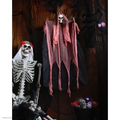 Декорация "Череп-призрак" 68*100см кр-чёрн (пластик, ткань)