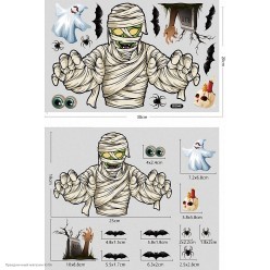 Наклейки статические "Мумия" 30*20 см