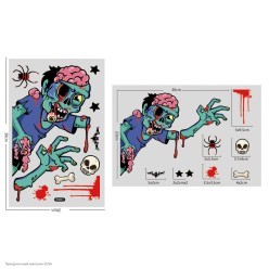 Наклейки статические "Зомби" 30*20 см