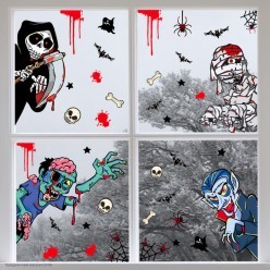 Наклейки статические "Зомби" 30*20 см