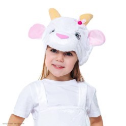 Шапочка "Козочка" (плюш) детская р.50-52