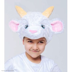 Шапочка Козлик (плюш) детская р.50-52