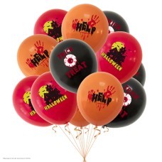 Набор шаров "Хэллоуин Ассорти" 1ст/рис цвет 12"/30см 10шт