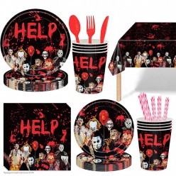 Стаканы "Герои ужастиков. Нelp" 250мл, 8 шт (бумага)
