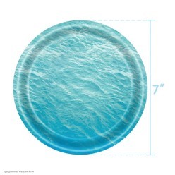 Тарелки "Волны" 18 см, 8 шт (бумага)