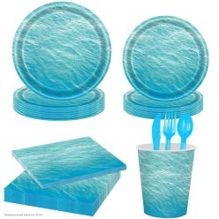 Тарелки "Волны" 18 см, 8 шт (бумага)