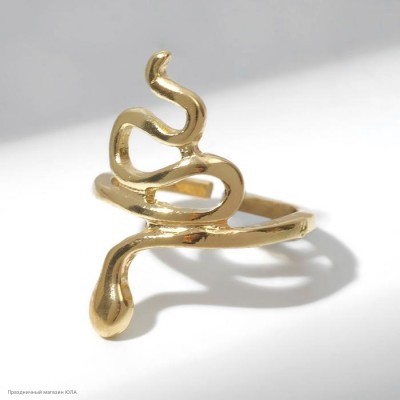 Кольцо "Змейка извивается" (металл) золото 1,6*2,2см 7790023