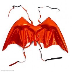 Крылья надувные "Демон" чёрно-оранжевые 120*54см