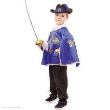 Костюм детский "Мушкетёр" синий р.28, 110 см