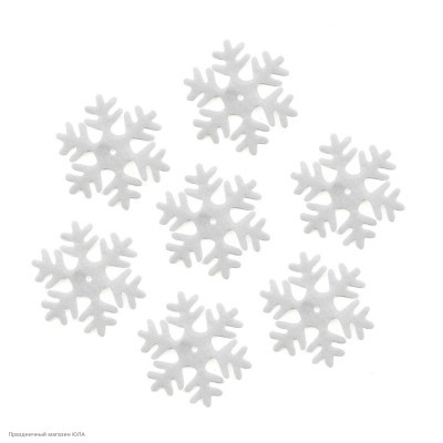 Снежинки с клеевой основой "Пушинки" 10 шт, 7,5 см (фетр) 6230832