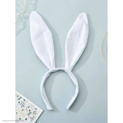 Ободок Уши Зайца (белые) 35*22см, ткань