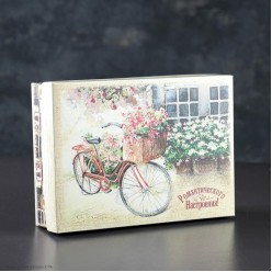 Коробка сборная "Романтика" 21*15*5,5 см, картон, блеск