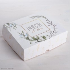 Коробка сборная "Радости" для сладостей 21*15*5,5 см, картон