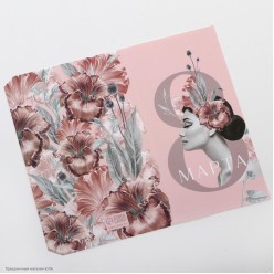 Обёртка для шоколада "8 Марта" Девушка 18,2*15,5см