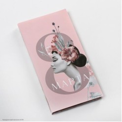 Обёртка для шоколада "8 Марта" Девушка 18,2*15,5см