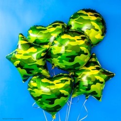 Шар фольга Звезда Камуфляж 18"/45см